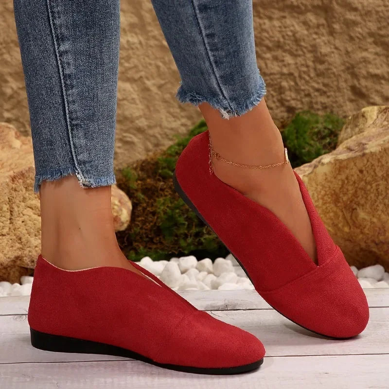 Women's Slip-On Flat Loafers – Round Toe Slip-On Soft Sole | 5 Colors | EU 36–43