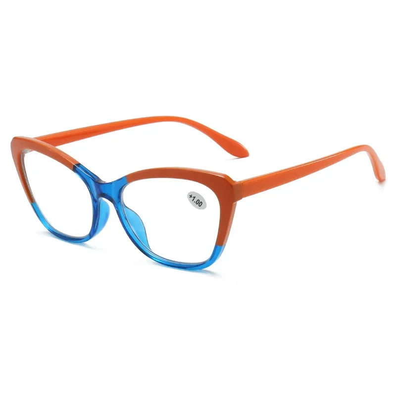 ERIKOLE Cat Eye Reading Glasses | Colour Block Frame · HMC Lens · Plain or +1.00 to +4.00 | Braviixx