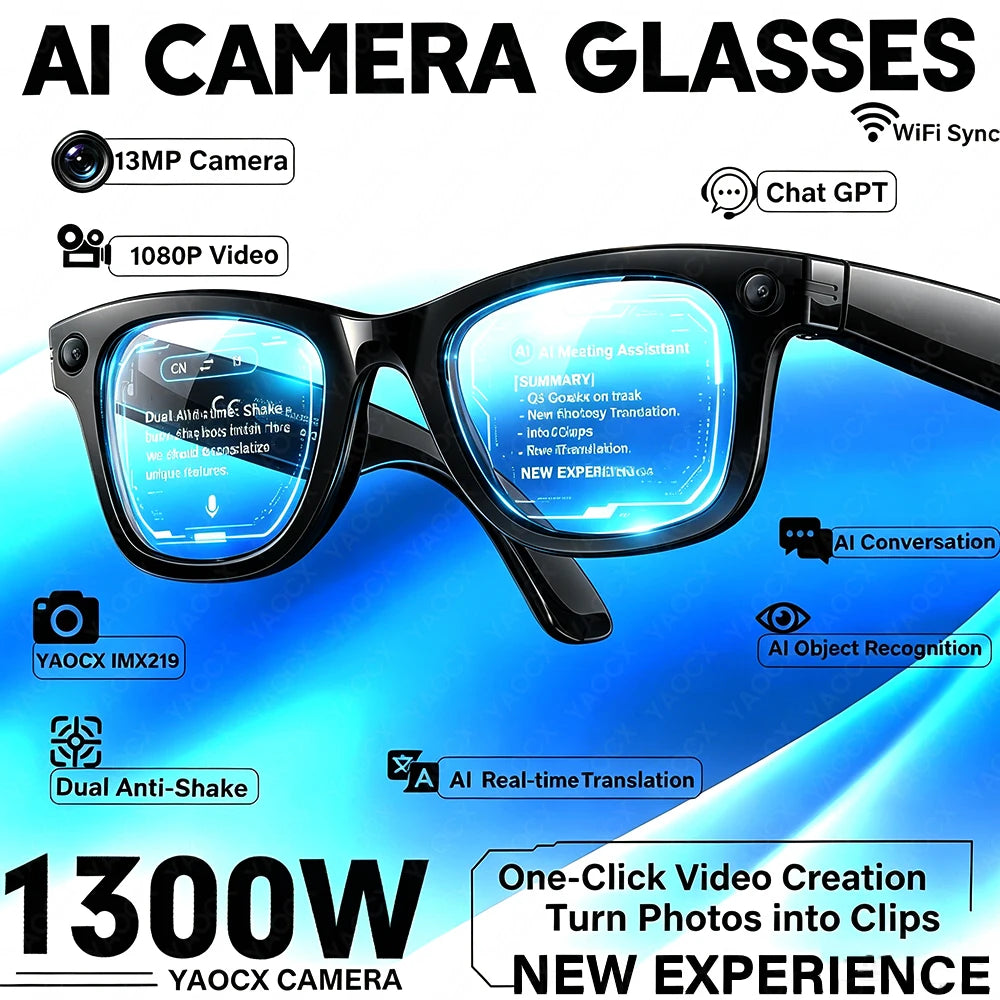 13MP AI Camera Smart Glasses | Braviixx