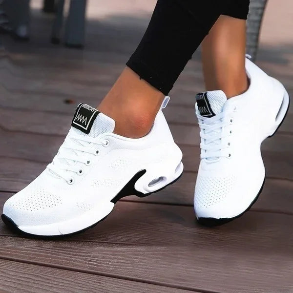 Women's Chunky Platform Mesh Sneakers | Air Cushion Sole | Breathable Lace-Up | EU 36–42