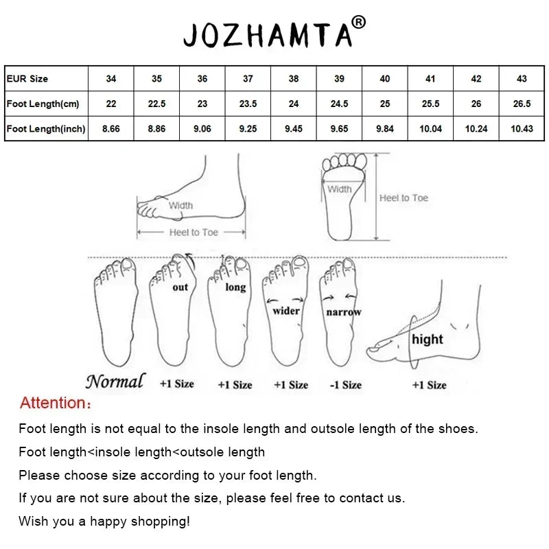 JOZHAMTA Size 34-43 2026 Women Real Leather Long Boots Fashion High Heels Shoes For Winter Boots Office Lady Daily Dress Shoes