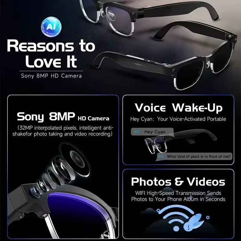 W630 Camera Smart Glasses with Bluetooth Audio | Braviixx