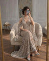 Embellished Halter Mermaid Gown | Draped Arm Detail | Braviixx