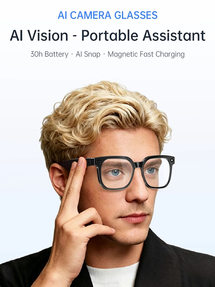 800W AI Camera Smart Glasses with Translation & Bluetooth Calling | Braviixx
