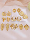 Chunky Gold Earrings Vintage Gold Statement Stud Earrings for Women Lightweight Trendy Knot Geometric Dangle Drop Earring Jewely