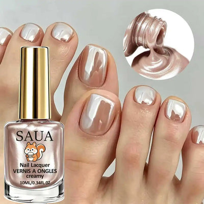 Champagne Pearl Nail Polish, 10ml | Braviixx