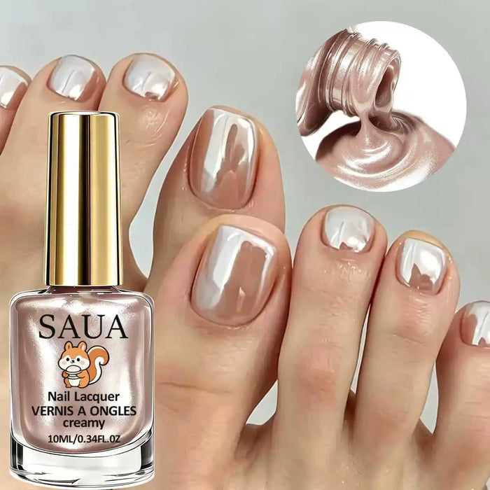 Champagne Pearl Nail Polish, 10ml | Braviixx