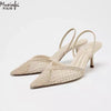 Women's Mesh Slingback Pumps | Pointed Toe & Slim Heel | Braviixx