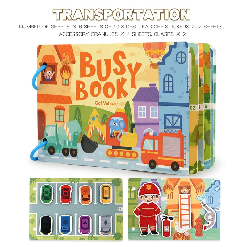 Kids' Reusable Sticker Quiet Book | Braviixx