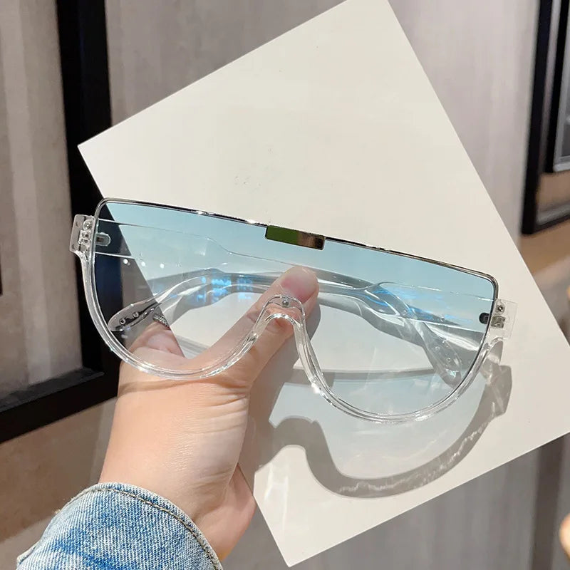 Women's Oversized Shield Monoblock Sunglasses | UV400 · Flat Top · Vintage | 5 Lens Options | Braviixx