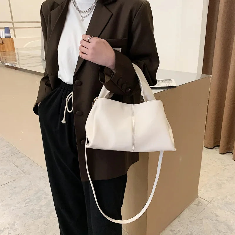 Minimalist PU Handbag | Detachable Crossbody Strap | Braviixx