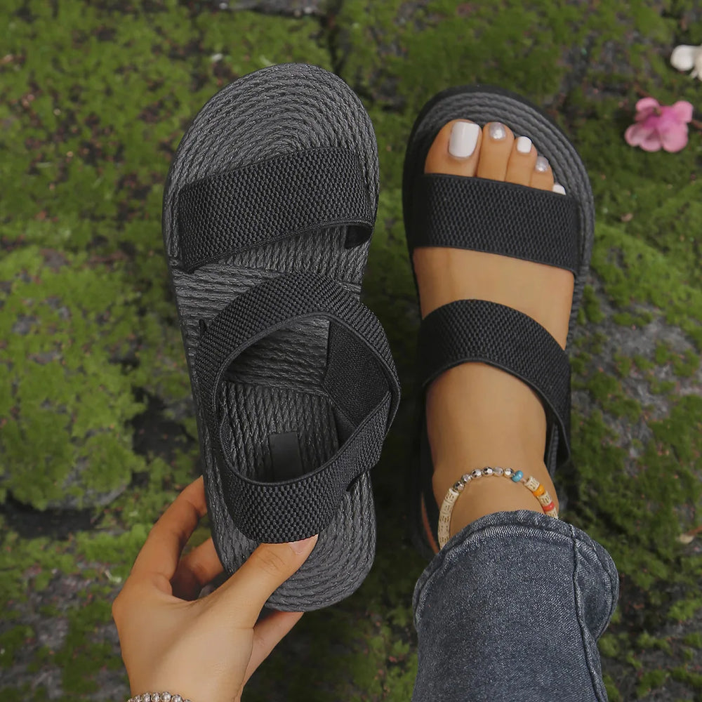 Big Size Light Weight Leisure Wedges Sandals For Women Daily Walking Platform Shoes Soft EVA Sole Girls Student Street Sandalias