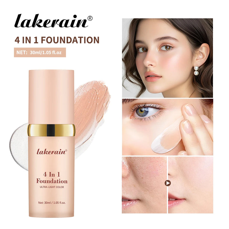 4 In 1 Foundation | Long-Wearing, Moisturizing, SPF 30 & Full Coverage | Braviixx