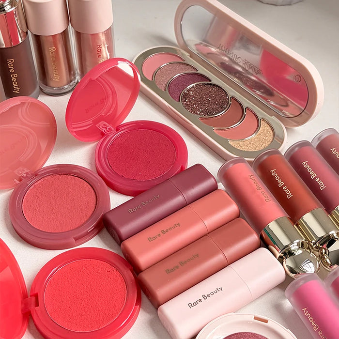 Hyaluronic Acid Butter Lipstick & Volumizing Blush | Moisturising Caramel Colour Lip & Cheek Makeup