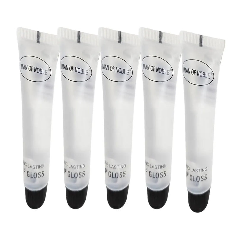 IMAN OF NOBLE 6-Piece Long Lasting Clear Lip Gloss Set | Non-Sticky, Hydrating, Glossy Finish