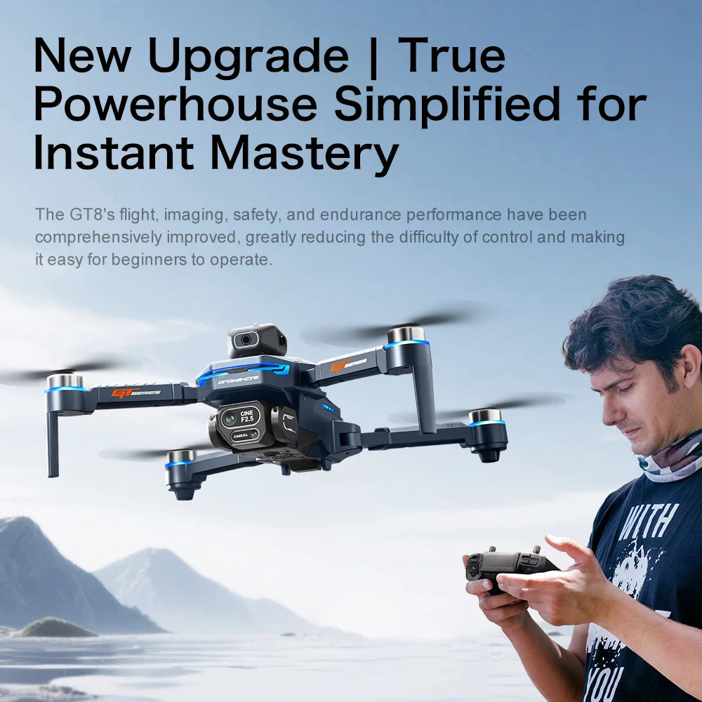 GPS Camera Drone with Screen Remote | 4K/6K/8K HD Foldable Quadcopter | Braviixx