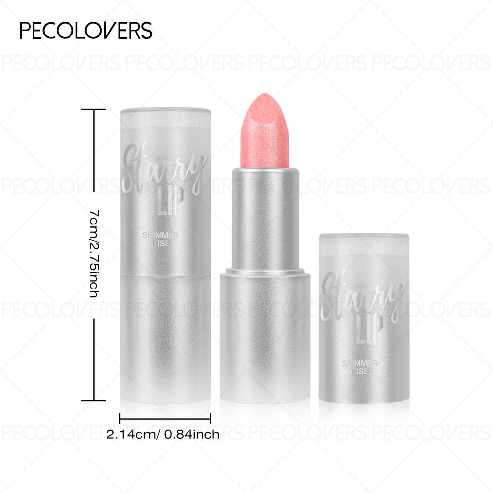 1pc Sparkling Pearlescent Lipstick,  Long-Lasting, Shimmering Glitter Finish, Ideal for Music Festivals & All Skin Types