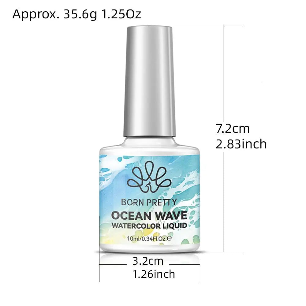 White Ocean Wave Effect Gel Nail Polish, 10ml | Braviixx