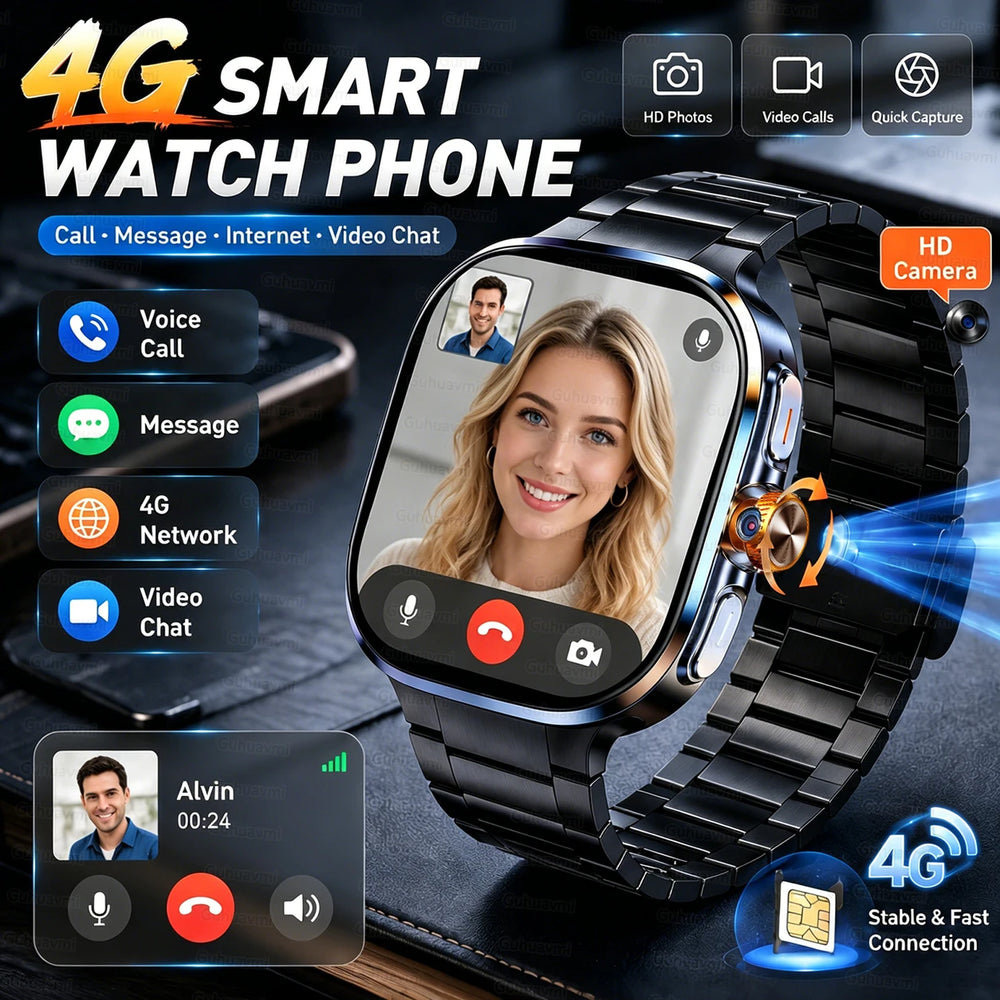 4G Smartwatch Phone | Rotating Camera, GPS & Wi-Fi | Braviixx