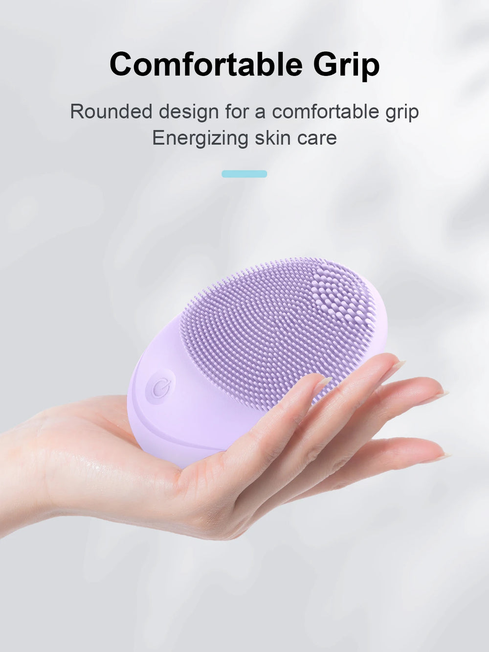 Facial Cleansing Brush Made with Ultra Hygienic Soft Silicone, Waterproof Sonic Vibrating Face Brush for Deep Cleansing, Gentle