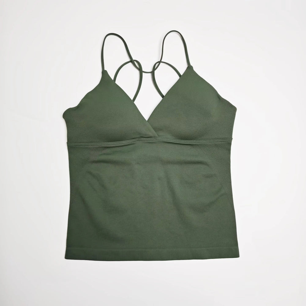 Women's Seamless Twist Front Longline Yoga Tank Top
