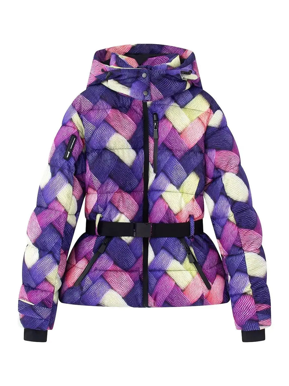 Women's Belted Hooded Padded Jacket | Zip Pockets | Braviixx