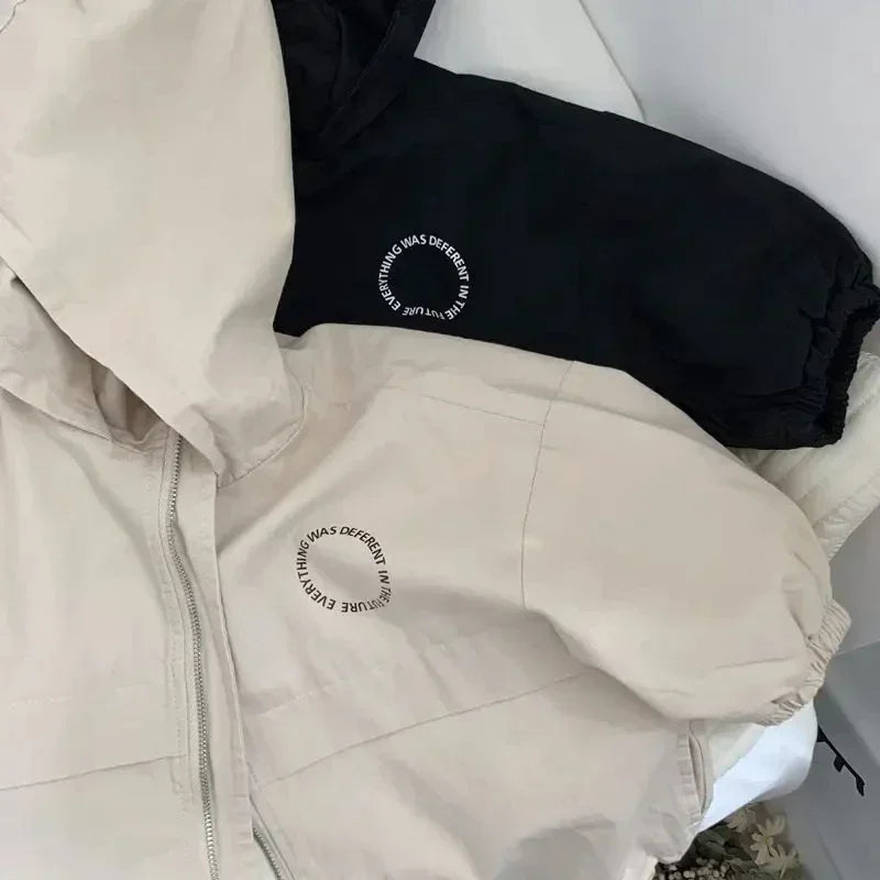 Kids’ Letter-Print Hooded Jacket | Braviixx