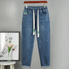 2026 Fashion Spring Autumn Jeans Women's Denim Harem Pants Loose Large-size Elastic-waist Vintage Casual Trousers Female Jeans