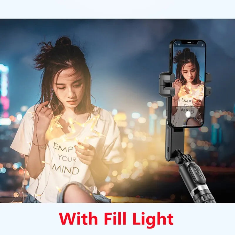 Q18 Smartphone Gimbal | Selfie Stick, Tripod & Fill Light | Braviixx