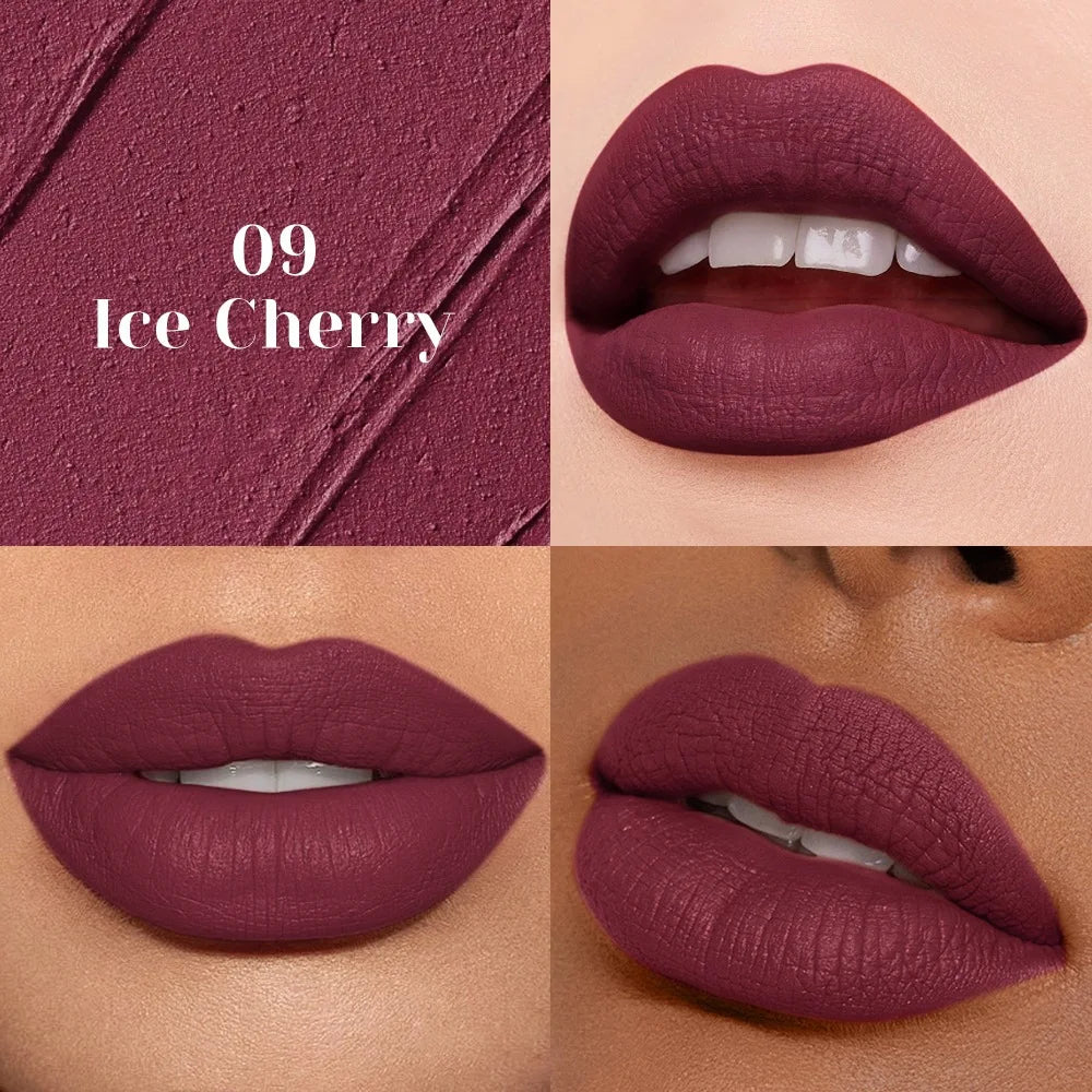 LACHAVA Velvet Matte Lip Mud 10 Shades Nude Lip Gloss Waterproof Long Lasting Pigmented Lipstick Non-stick Cup Makeup Cosmetics