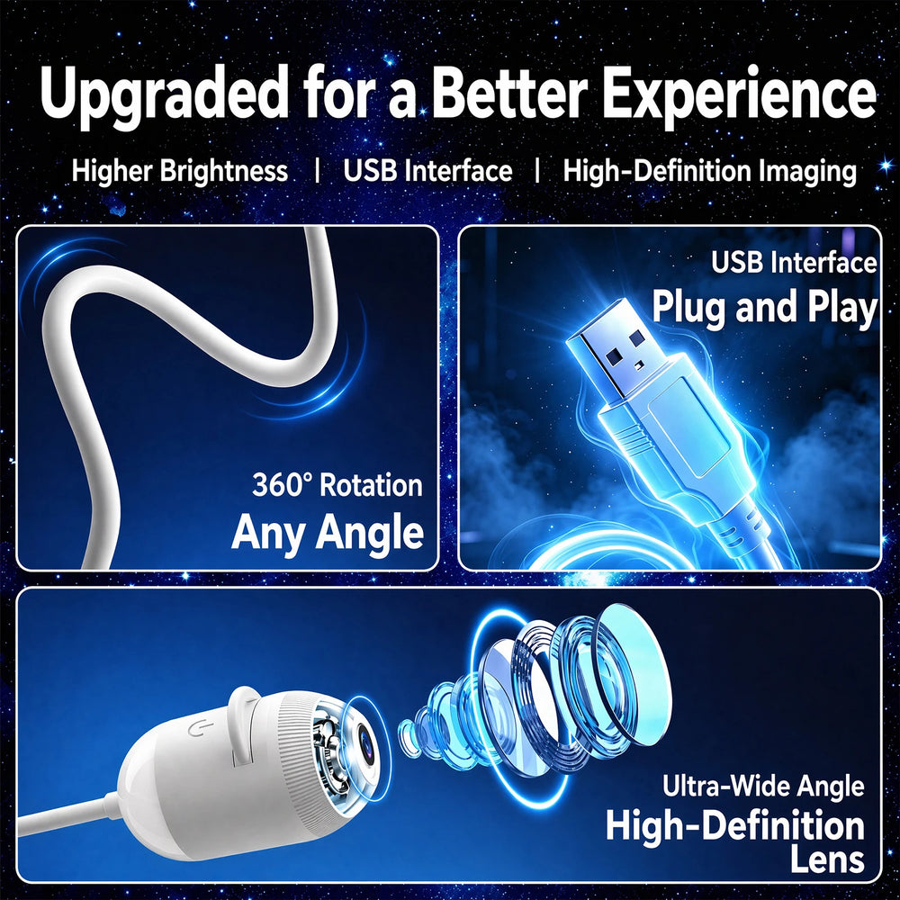 Flexible Galaxy Projector Night Light with Films | Braviixx