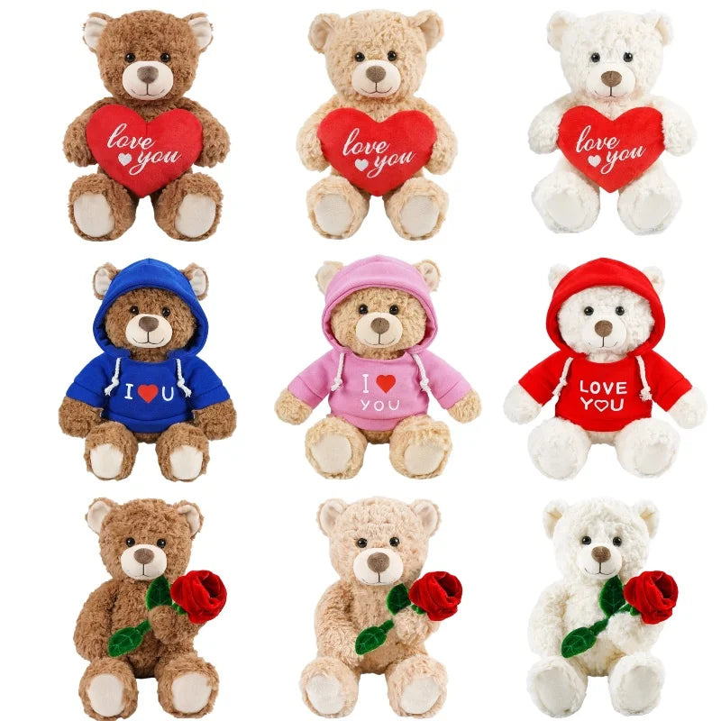 22cm Classic Plush Teddy Bear Pillow | Multiple Styles | Gift | Braviixx