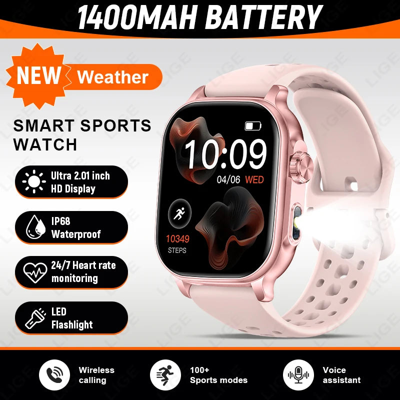 2.01" Outdoor Smart Watch with 1400mAh Battery & Bluetooth Calling | Braviixx