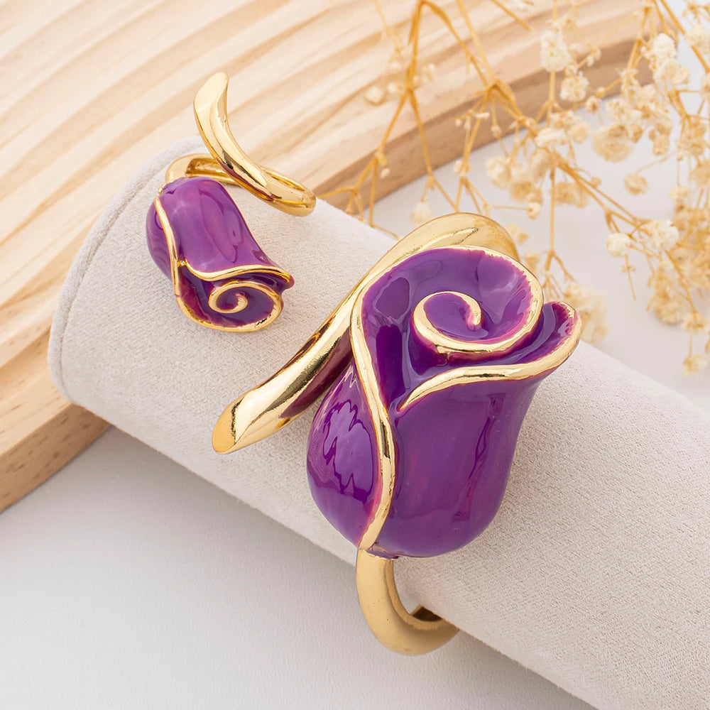 Flower Bracelet & Ring Set | Braviixx