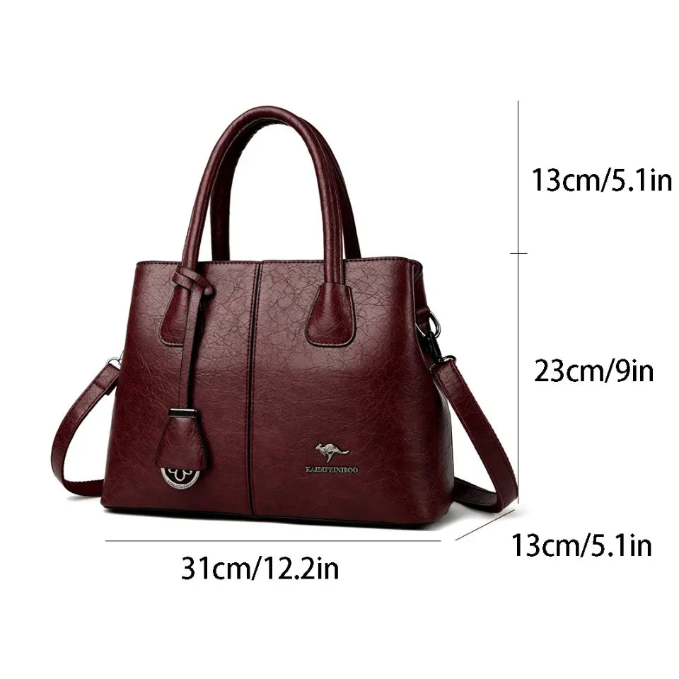 Textured Tote Bag | Top Handles & Shoulder Strap | Braviixx