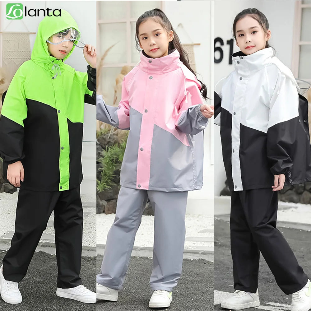Kids’ Hooded Zip-Front Raincoat | Braviixx