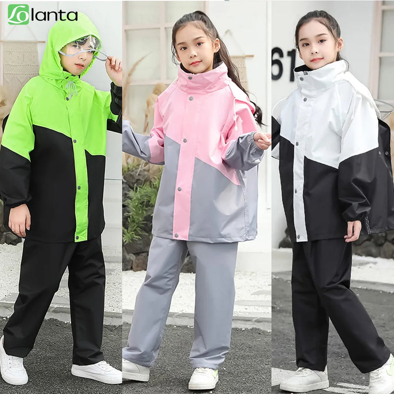 Kids’ Hooded Zip-Front Raincoat | Braviixx
