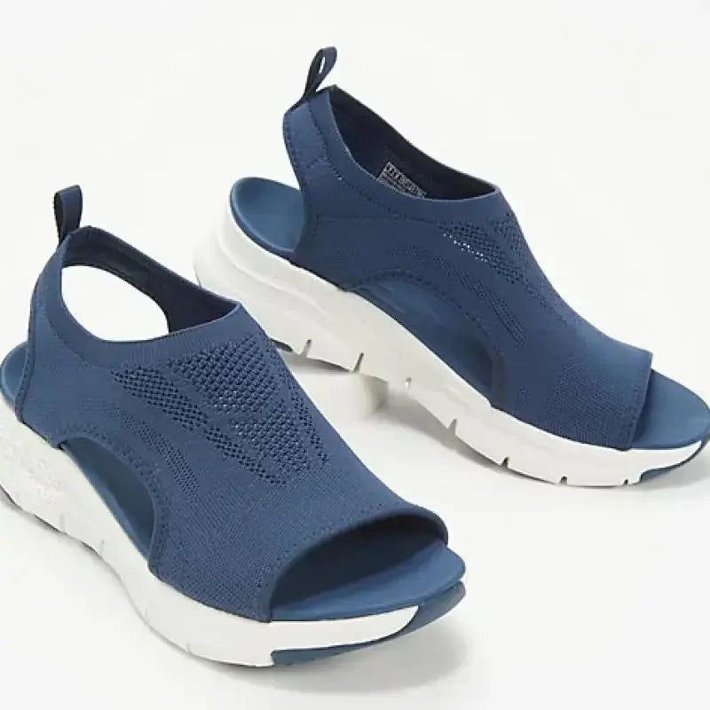 Women Summer Shoes 2025 New Mesh Fish Platform Sandals Women's Open Toe Wedge Sandals Ladies Light Casual Shoes Zapatillas Muje
