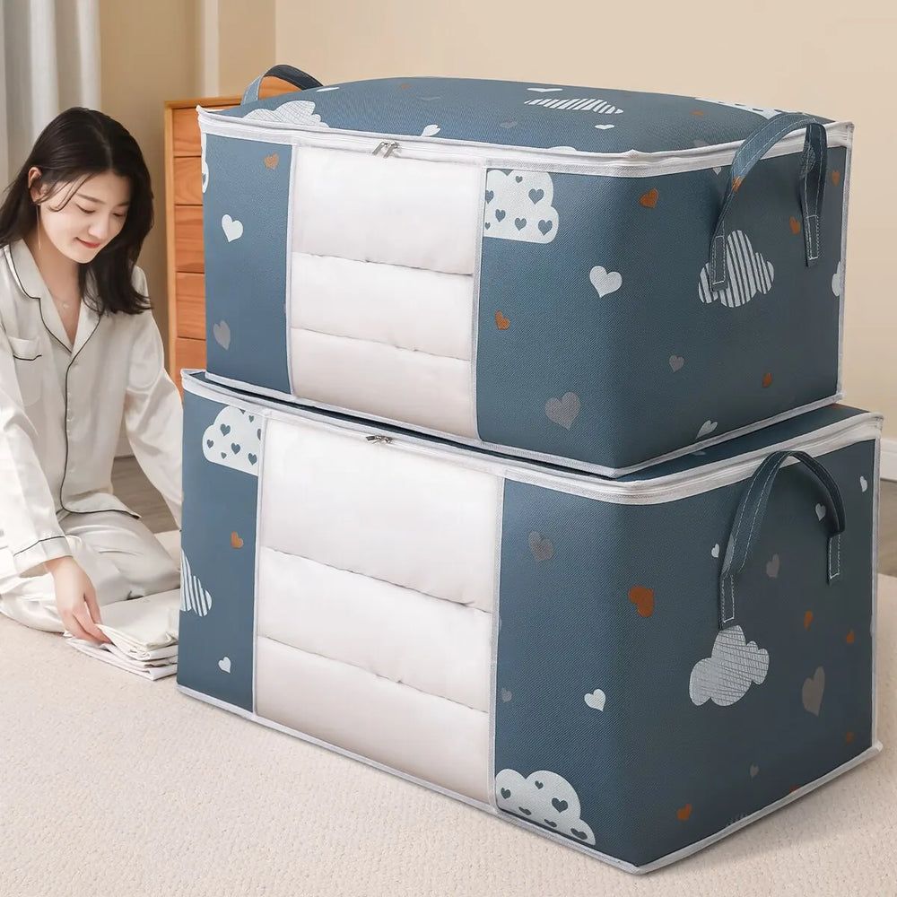 Foldable Clothes Storage Bag | Bedding Organiser with Window | Braviixx