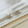 GOLDtutu 14K Solid Gold Sun Style Earrings for Women, Minimalist Design, Trendy and Elegant Jewelry ok431