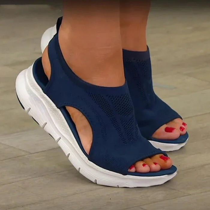 Mesh Women Sandals Female Summer Shoes 2025 Classic Breathable Slip on Sport Sandals Open Toe Platform Shoes Zapatillas De Mujer