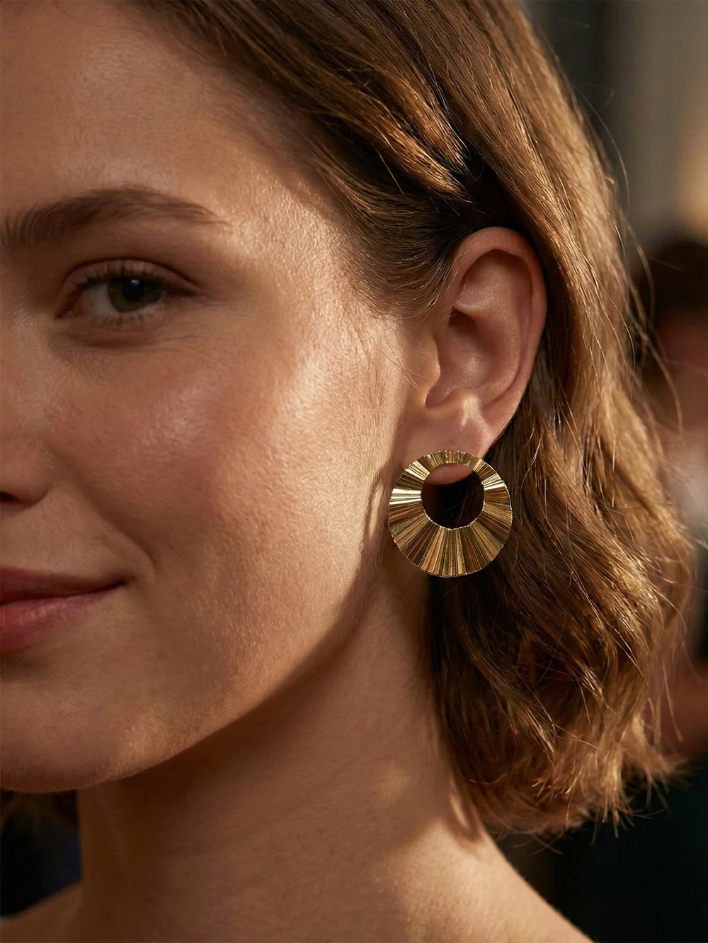Chunky Gold Earrings Vintage Gold Statement Stud Earrings for Women Lightweight Trendy Knot Geometric Dangle Drop Earring Jewely