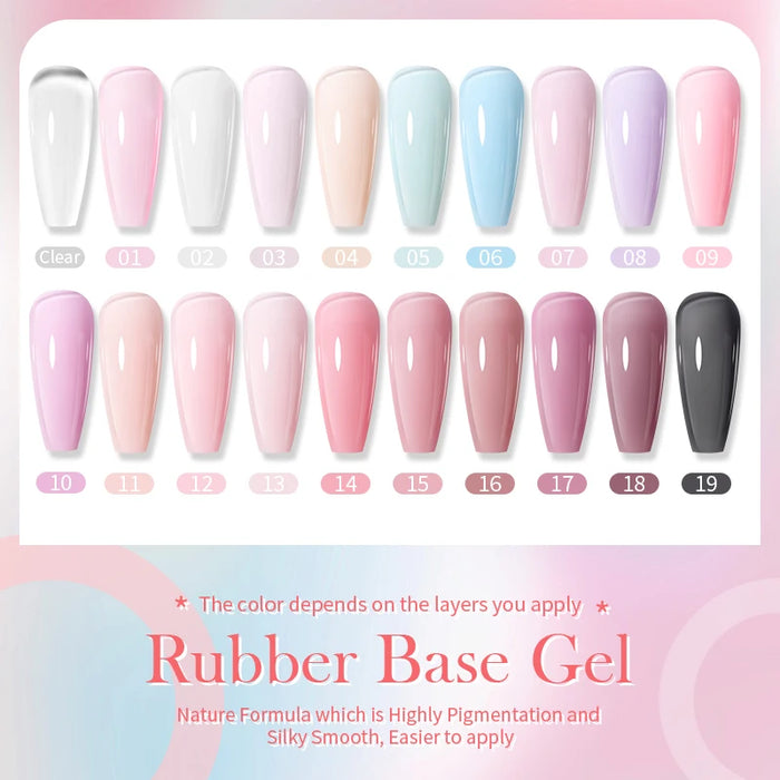 Rubber Base & Nail Gel Coats, 15ml | Braviixx