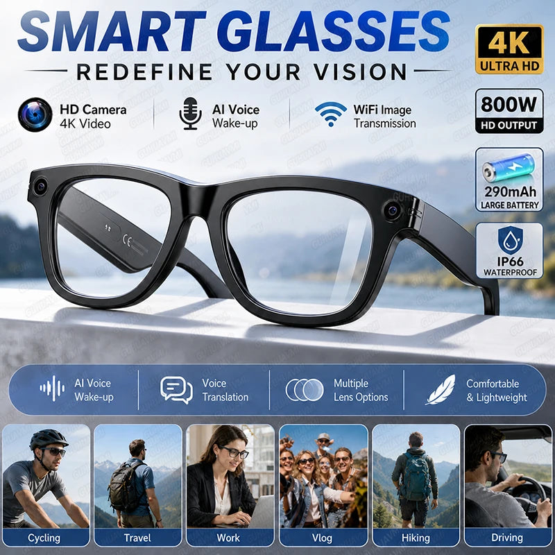 W610T Camera Smart Glasses with AI Translation | Braviixx