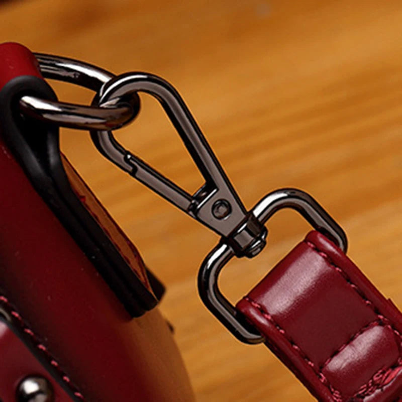 Women's Mini Satchel | Burgundy Leather | Braviixx
