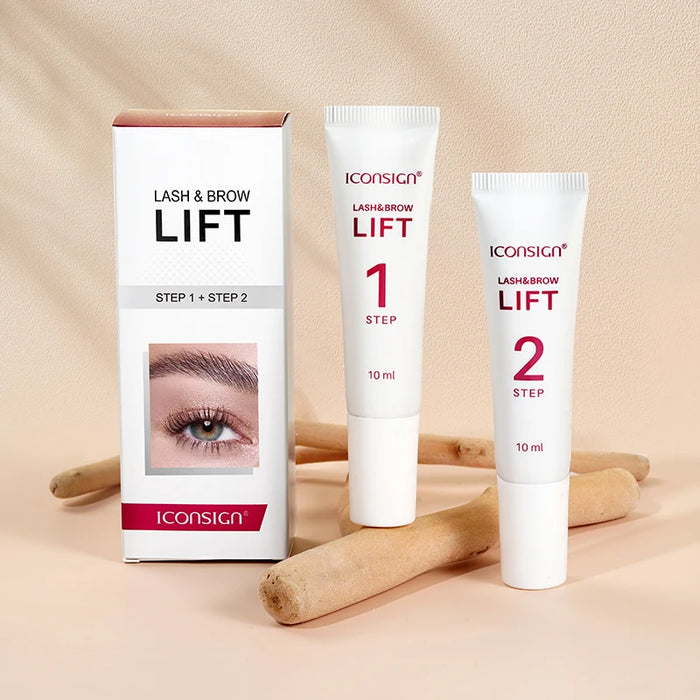 Lash & Brow Lift Perm Fixation Lotion Set | Step 1 & 2 Perming Kit | Lasts 8–10 Weeks | Braviixx