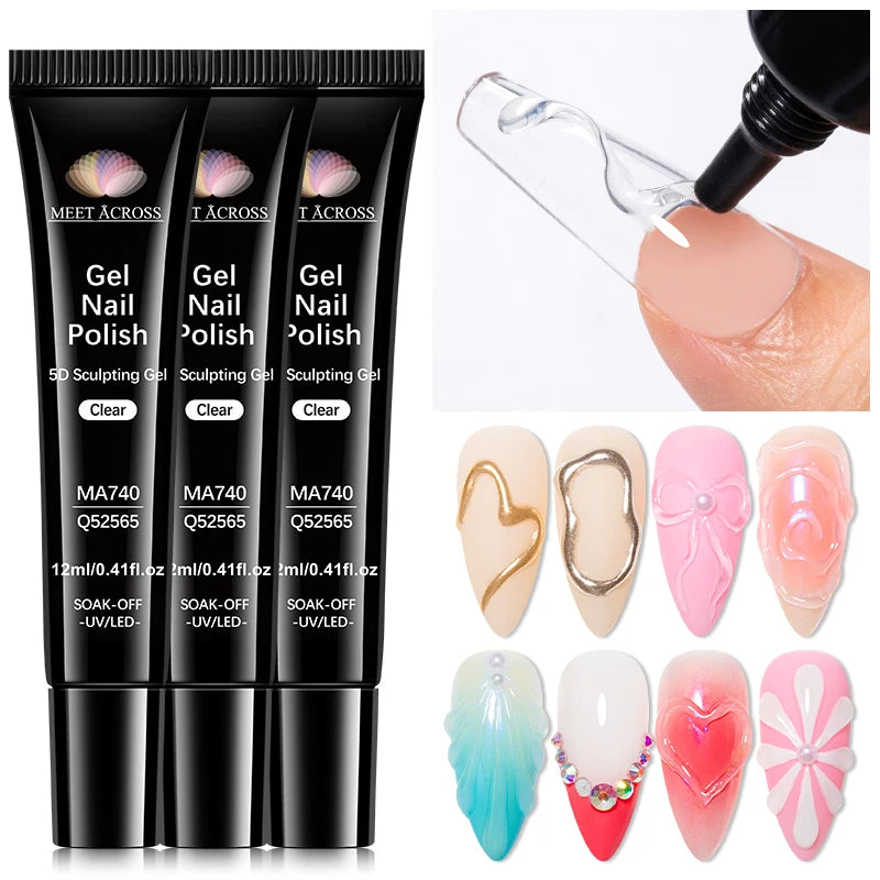 5D 3D Sculpting Nail Art Gel | 1, 2 or 3-Piece Options | Braviixx