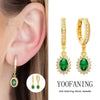 Hot Selling925 Sterling Silver Needle Exquisite 24K Gold Earrings Water Drop Gold Earrings Women's Luxury Wedding Party Jewelry