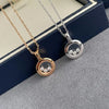 Three-Stone Cubic Zirconia Pendant Necklace | Braviixx