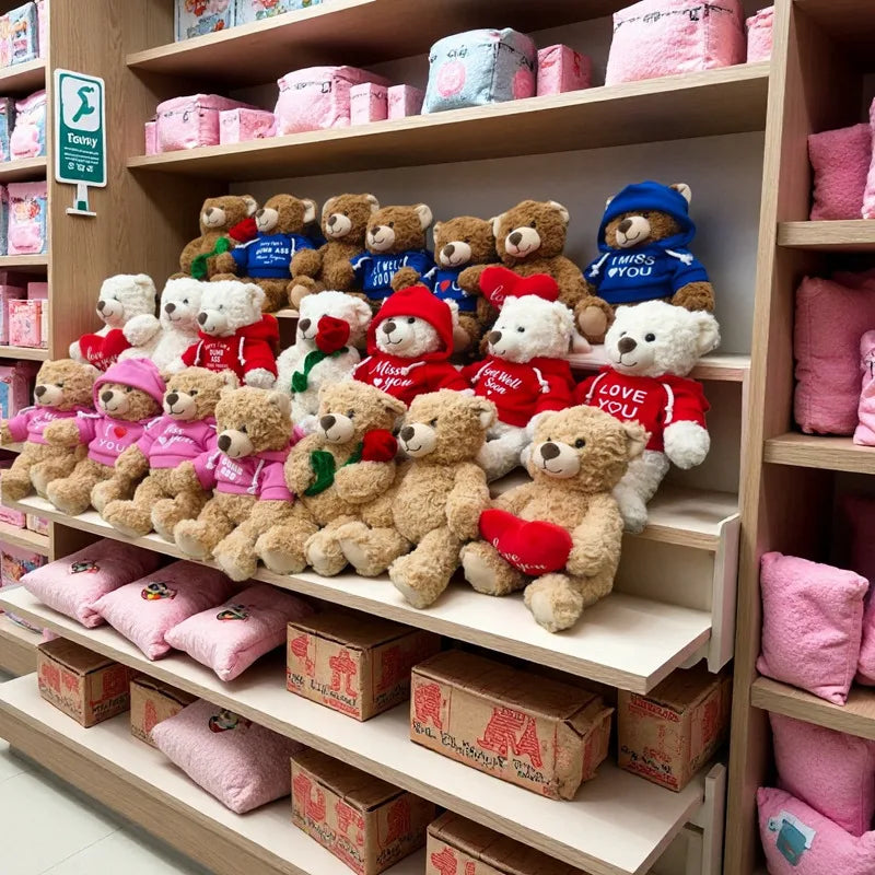 22cm Classic Plush Teddy Bear Pillow | Multiple Styles | Gift | Braviixx
